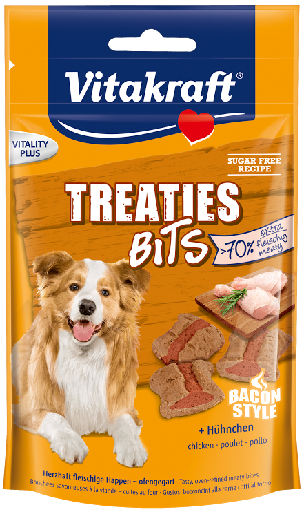 Vitakraft Treaties Bits Chicken Bacon Dog Treat 120g