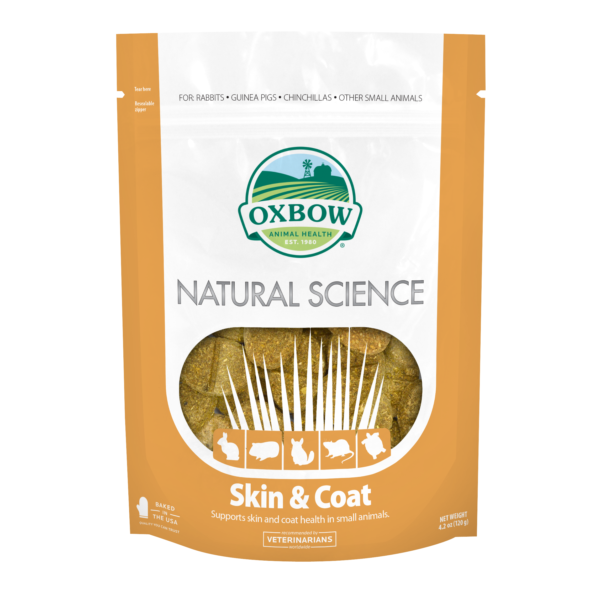20% OFF: Oxbow Natural Science Skin & Coat Supplement For Small Animals 60 tabs
