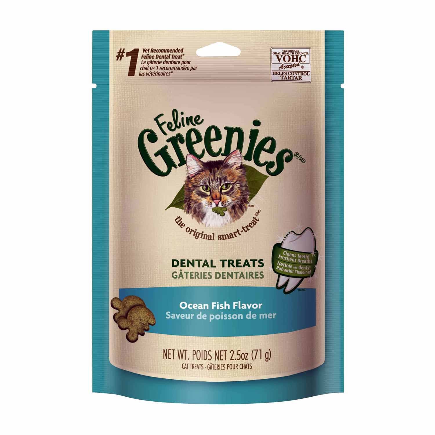 Greenies Ocean Fish Flavor Cat Dental Treats 2.1oz