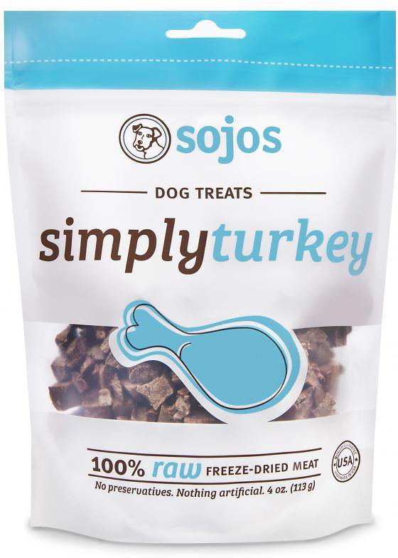 Sojos Simply Turkey Freeze-Dried Turkey Dog Treats 4oz
