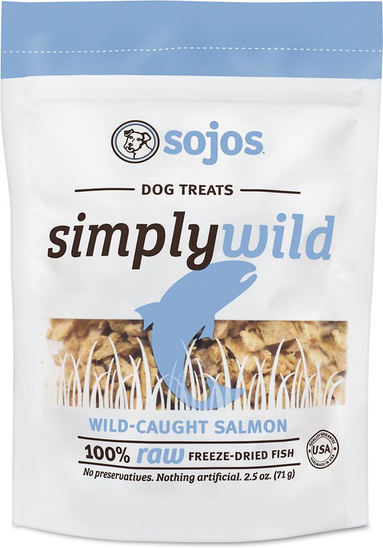 Sojos Simply Wild Freeze-Dried Wild-Caught Salmon Dog Treats 2.5oz